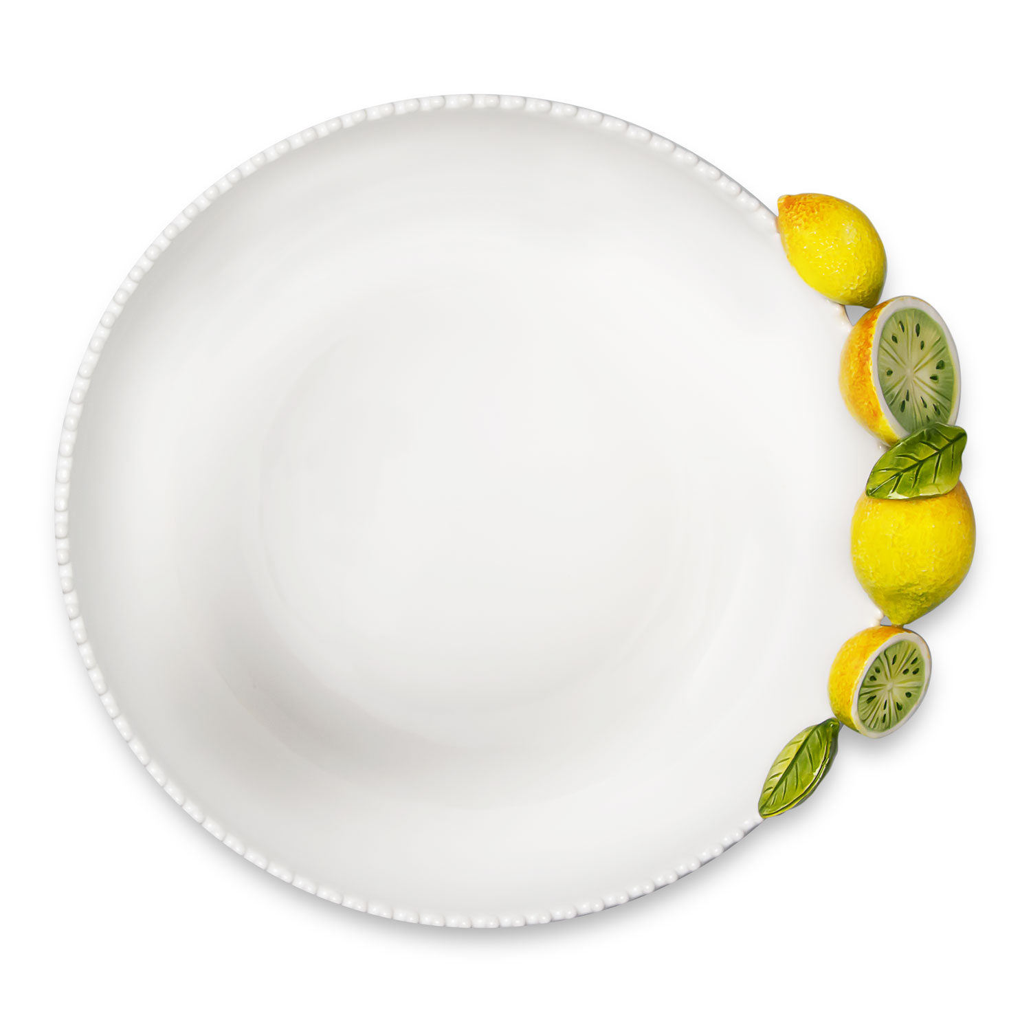 Ciotola in ceramica decorata limoni da 35