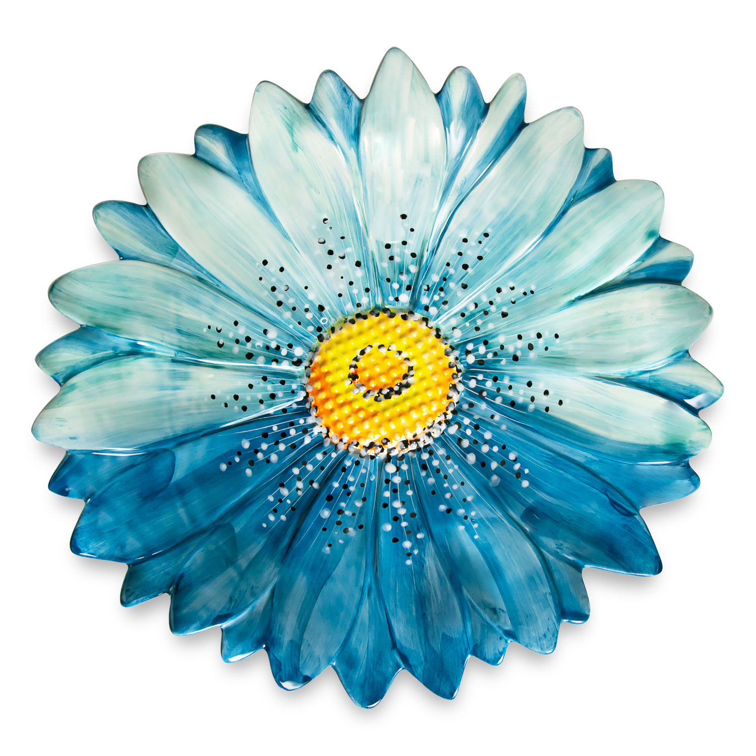 Centrotavola grande in ceramica decorata margherita tiffany