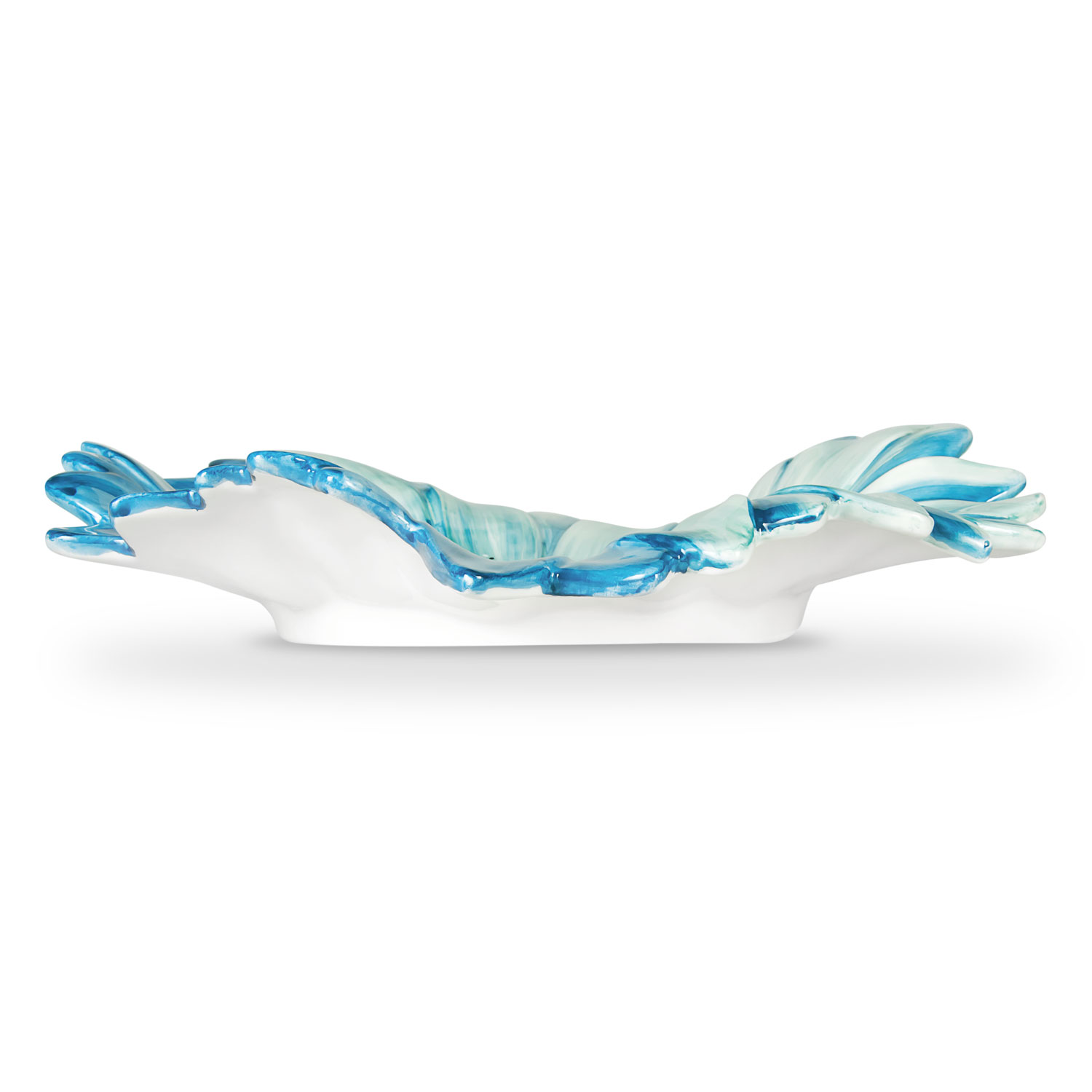 Centrotavola grande in ceramica decorata margherita tiffany