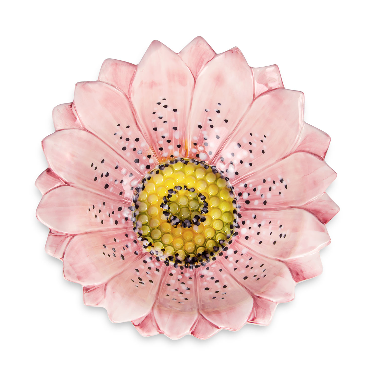 Ciotola in ceramica decorata margherita rosa da 28