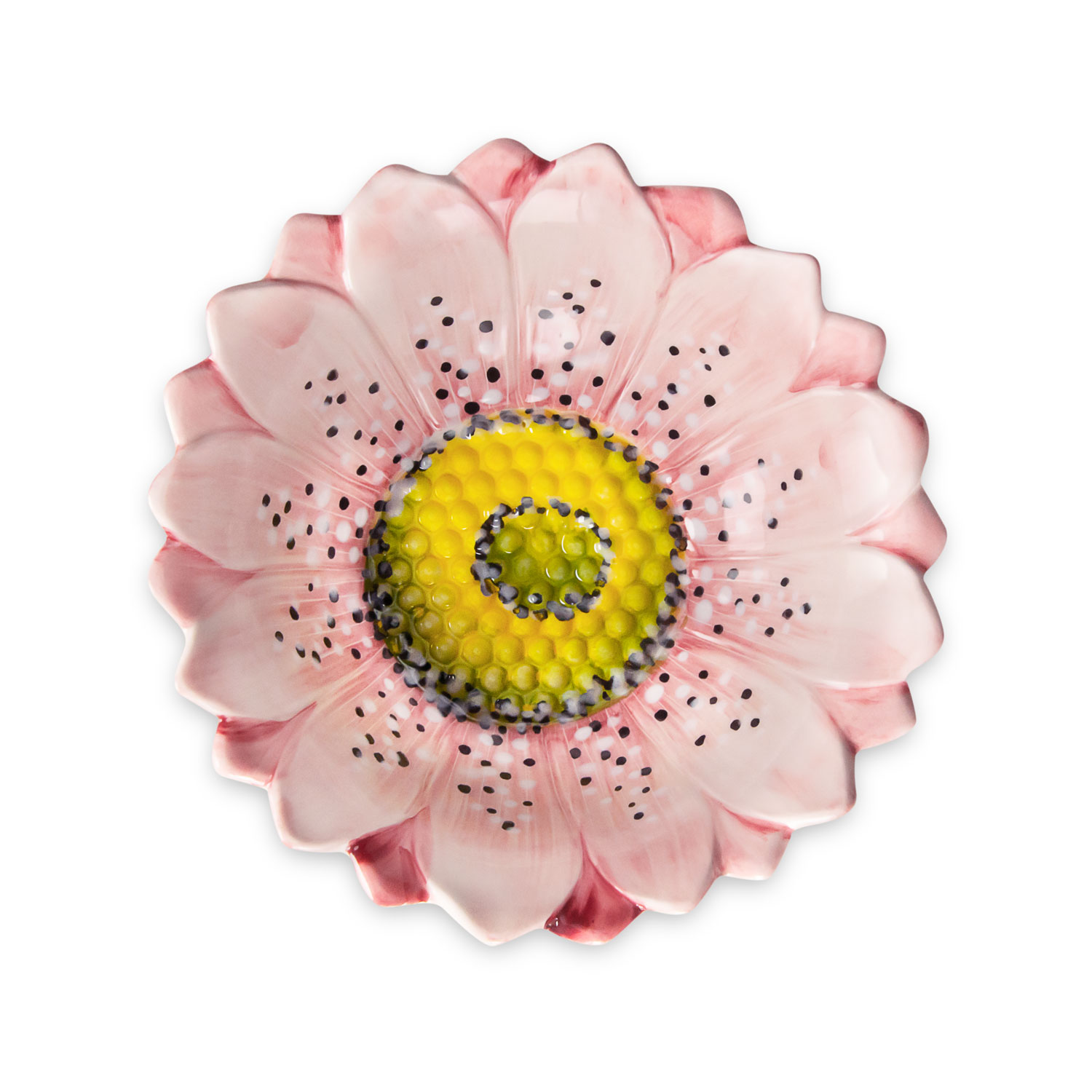Ciotola in ceramica decorata margherita rosa da 23