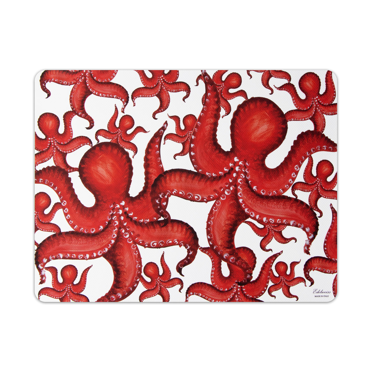Placemat decorated with octopuses 