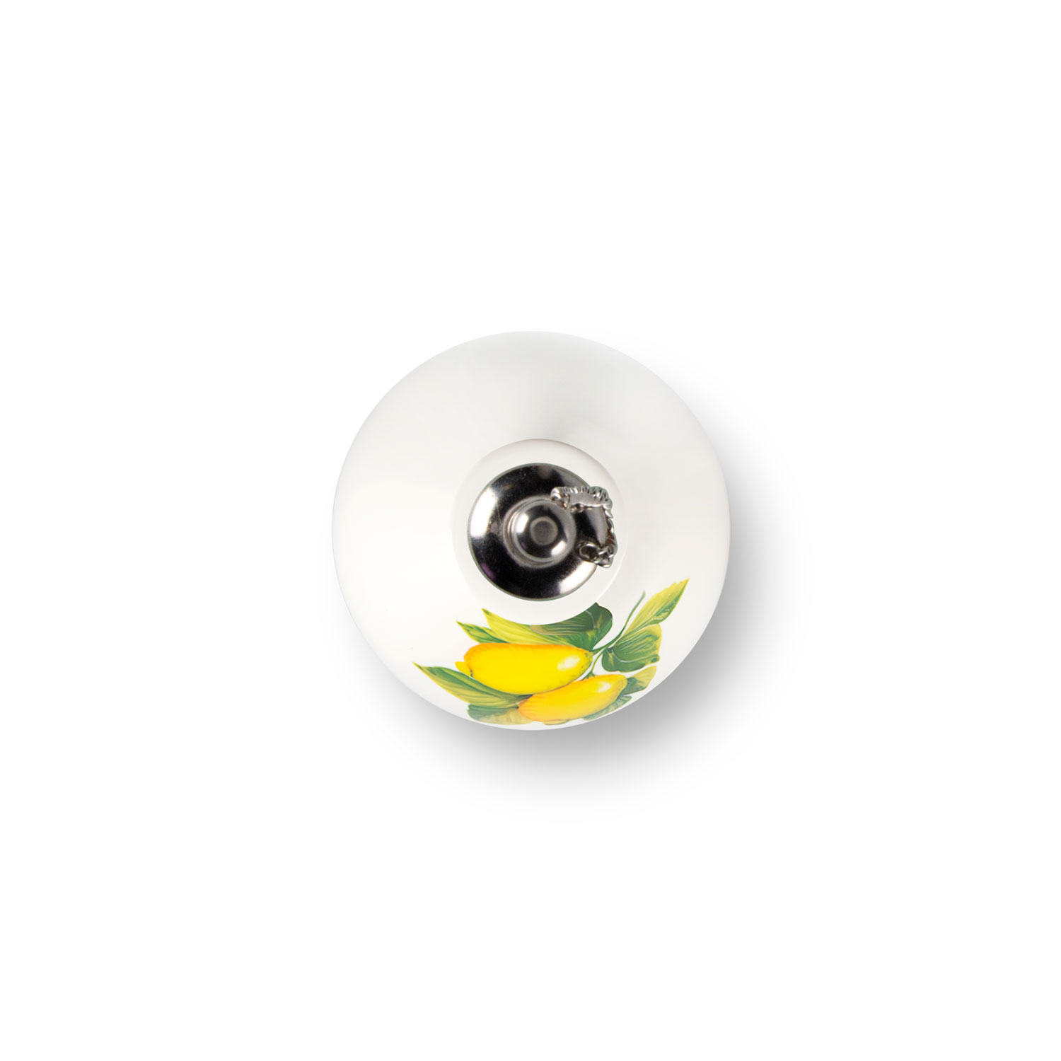 Bottiglia olio in ceramica decorata limoni damascato 250 ml