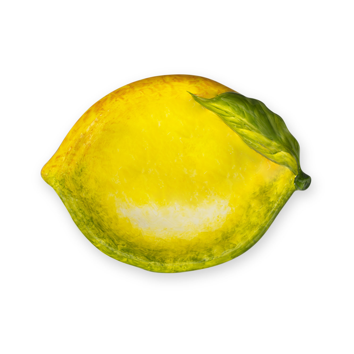 Ciotola in ceramica decorata a forma di limone