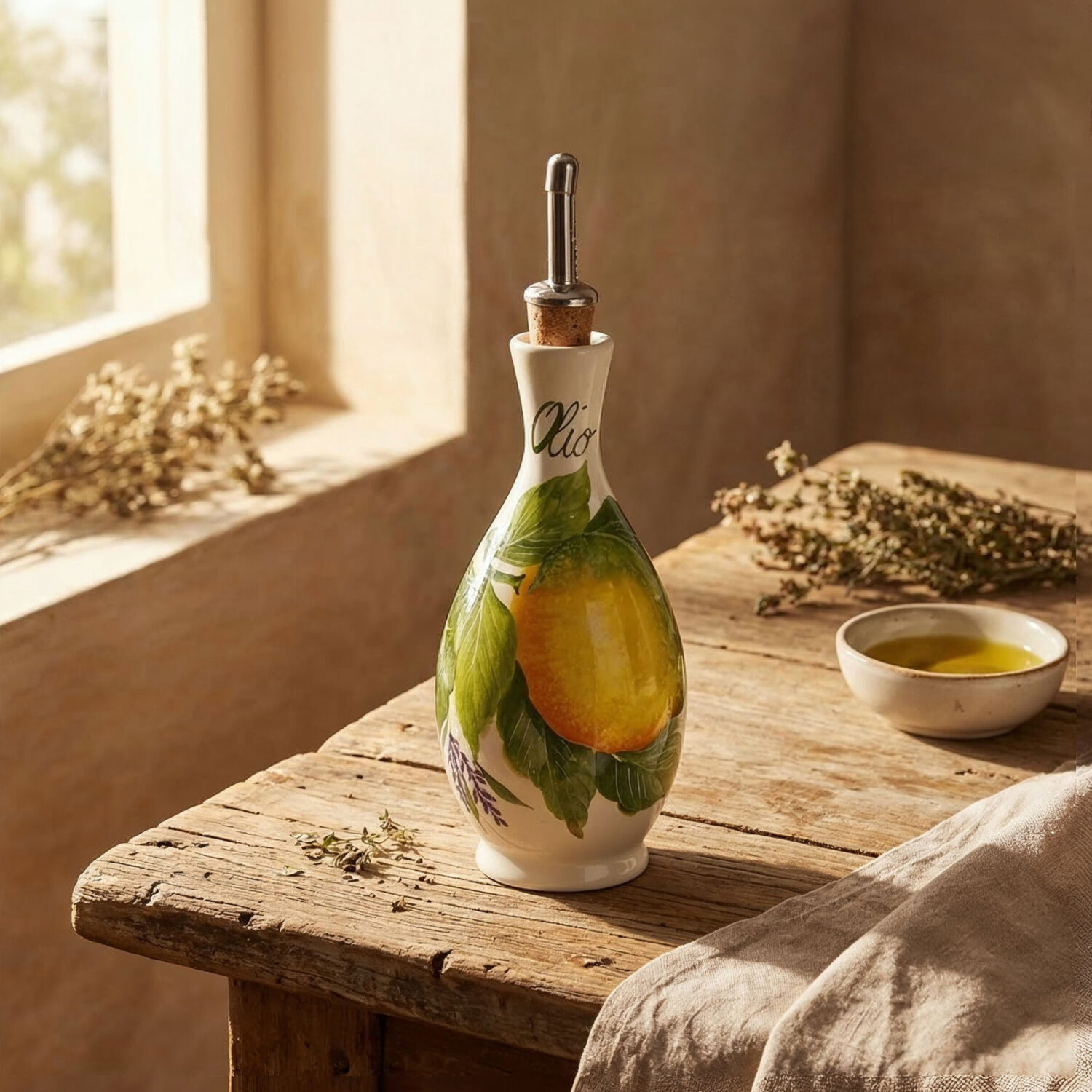 Bottiglia olio limoni lavanda 250 ml