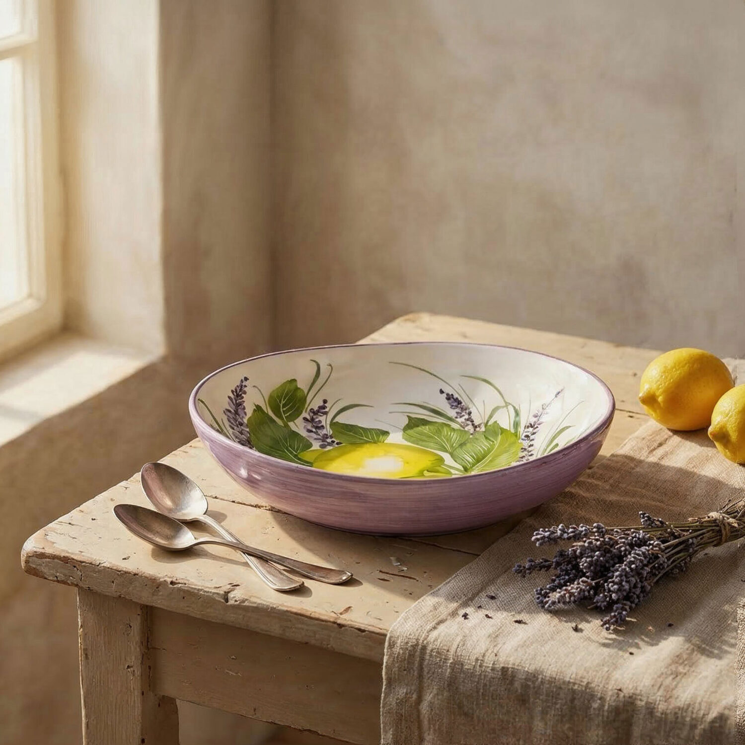 Piatto fondo Limoni lavanda