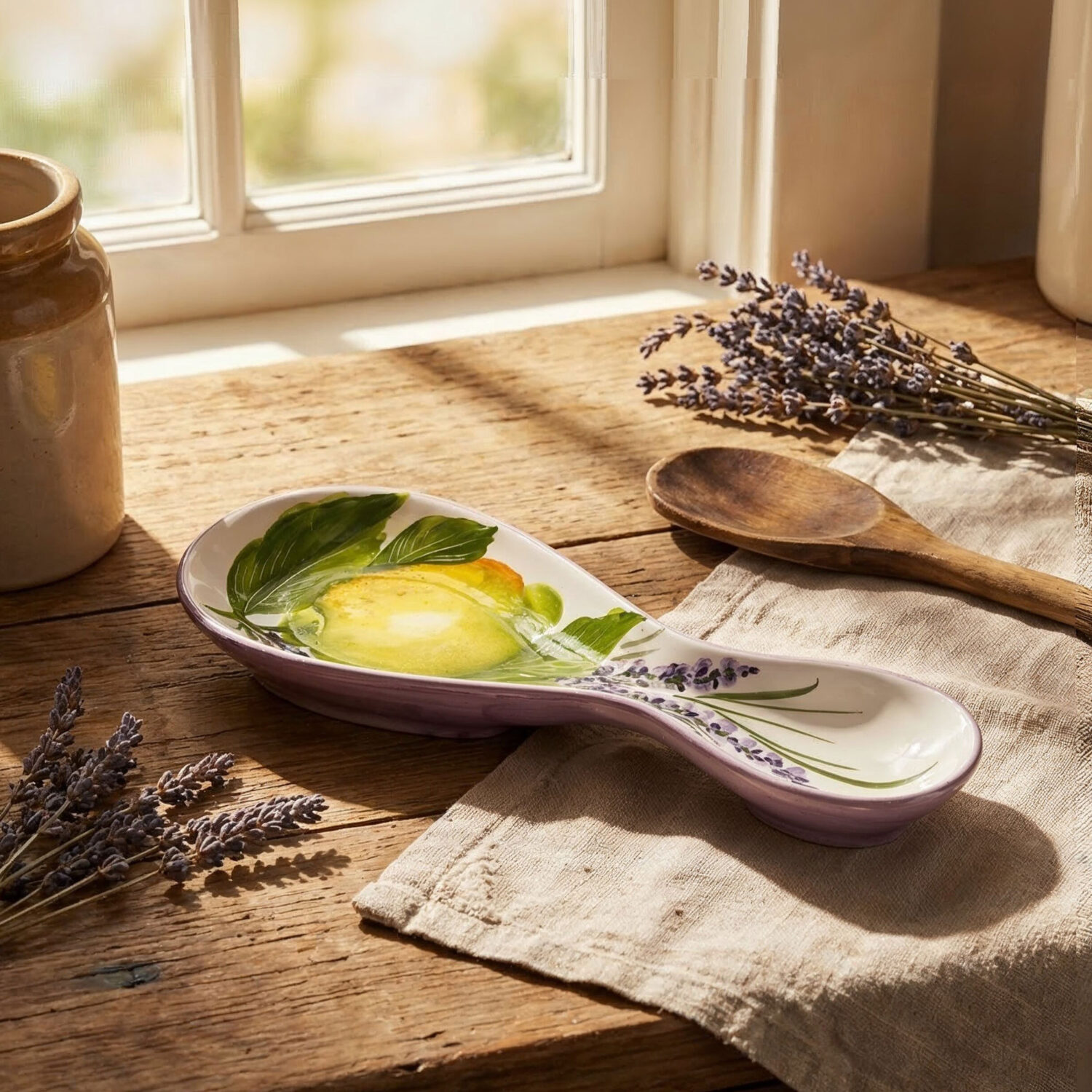 Poggiamestolo Limoni lavanda