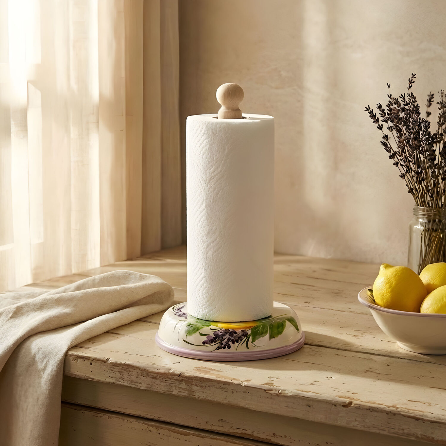 Portarotolo da cucina Limoni lavanda