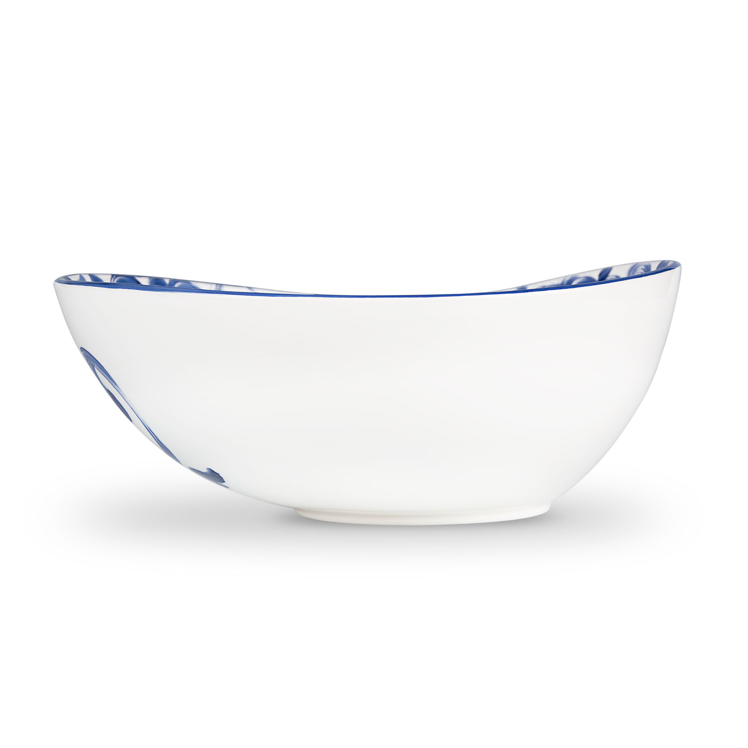 Ciotola da 28 decorata con Limoni damascato blu