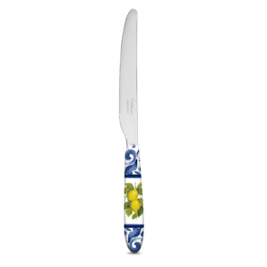 Coltello da tavola Limoni damascato blu