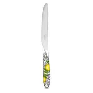 Coltello da tavola con manico decorato limoni lavanda