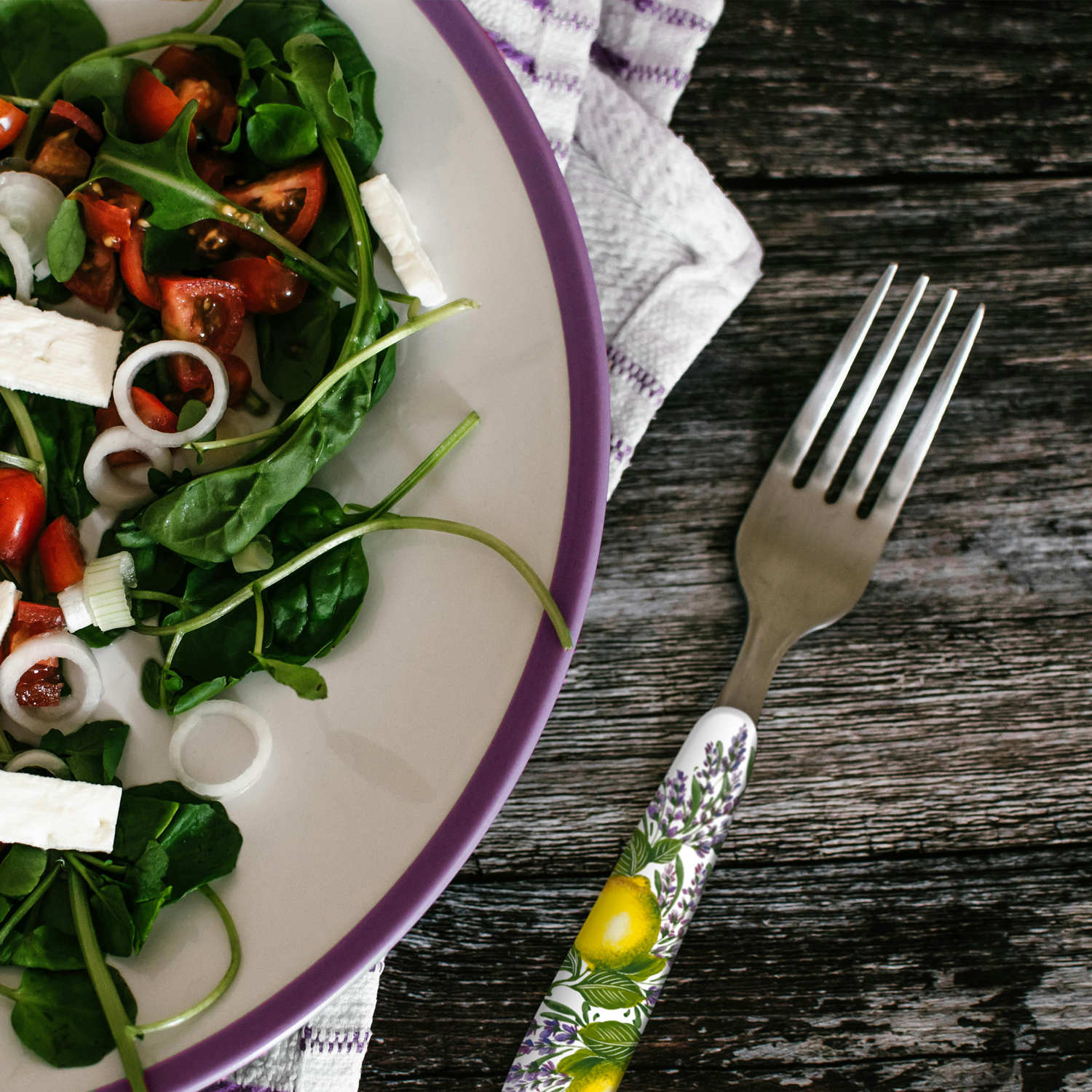 Forchetta da tavola Limoni lavanda