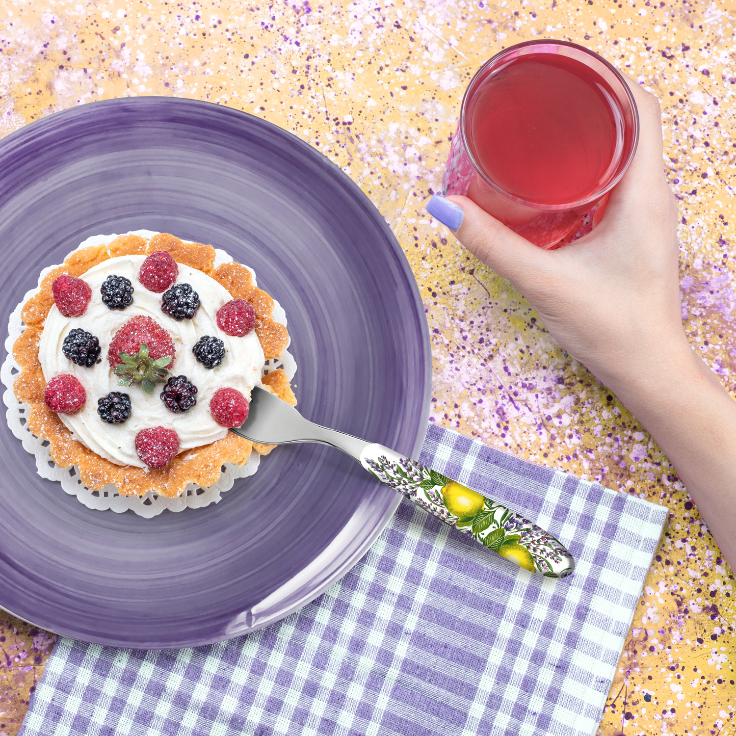 Forchetta dolce Limoni lavanda