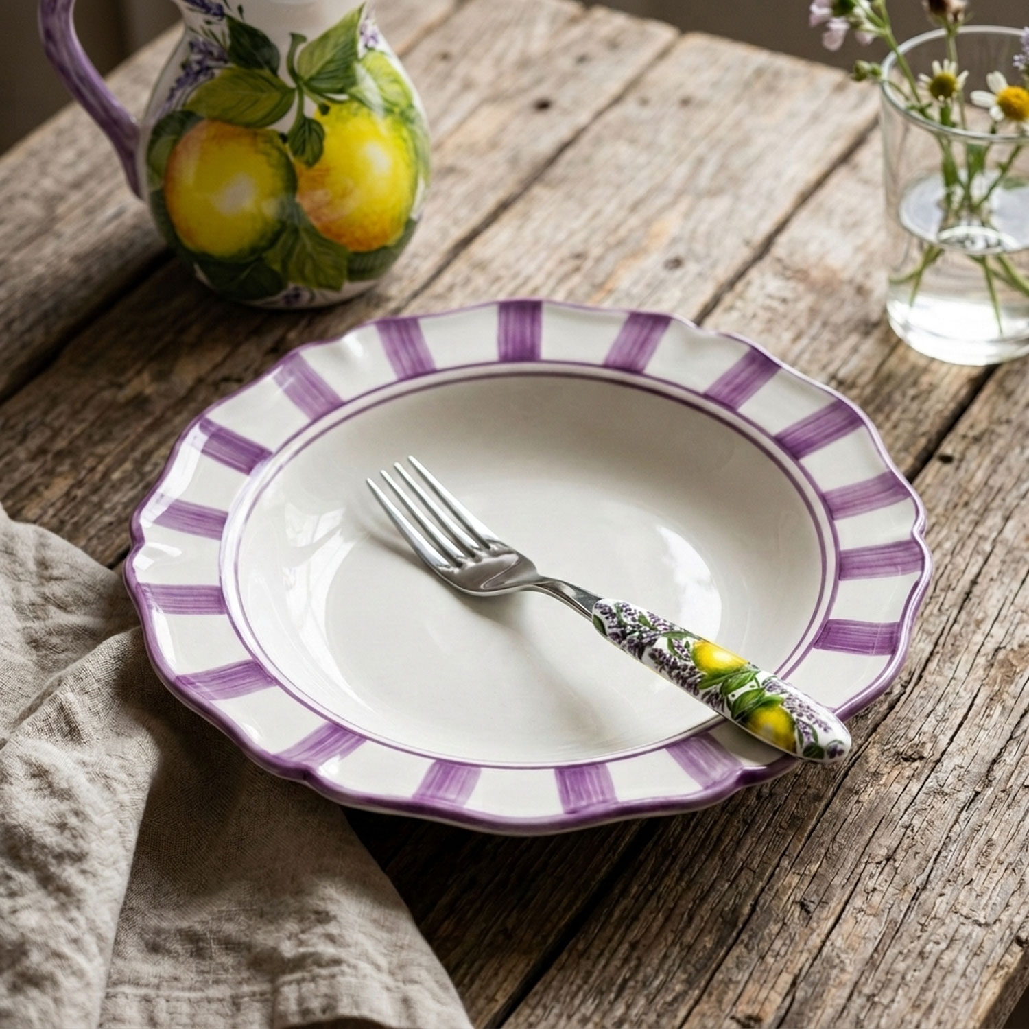 Forchetta da tavola Limoni lavanda
