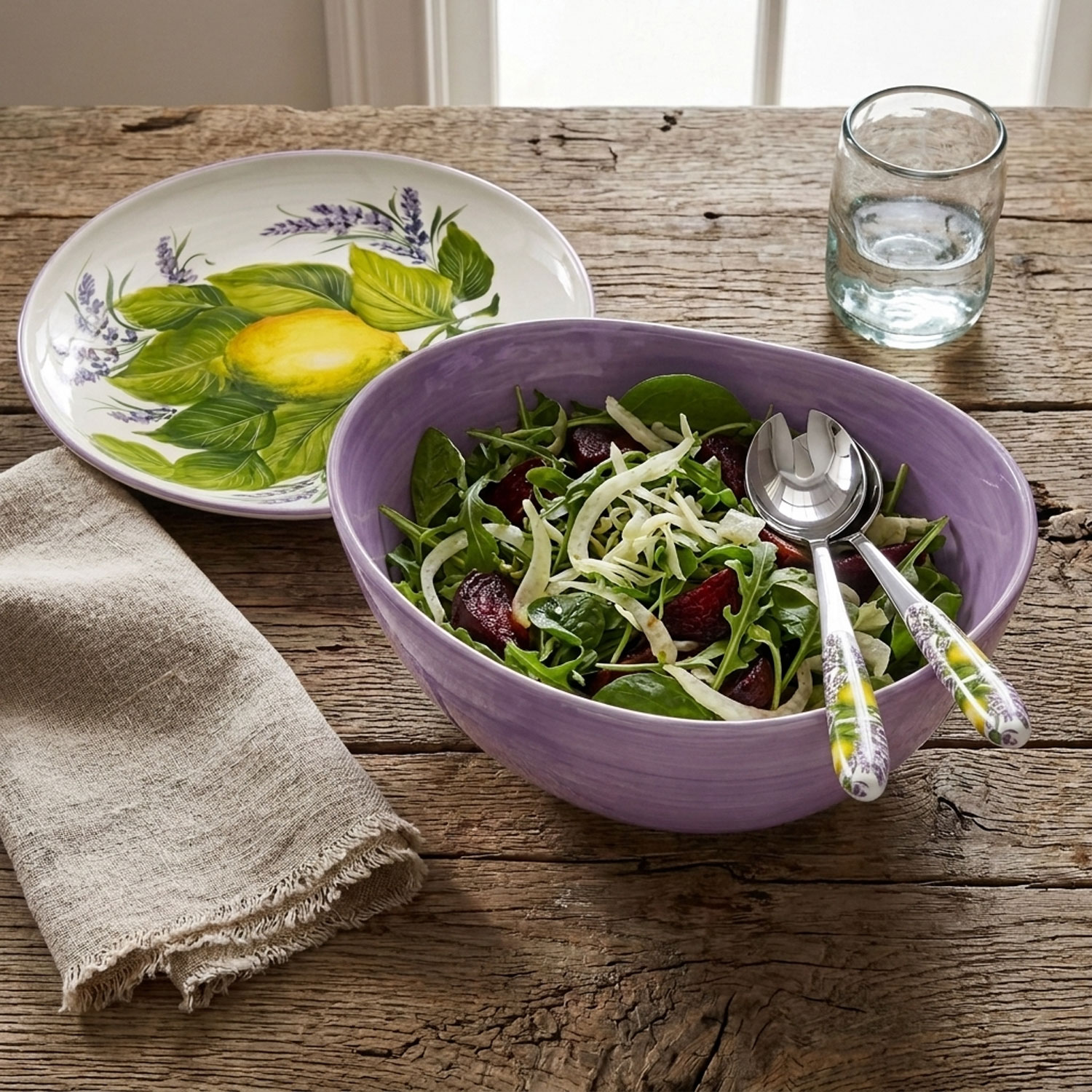 Posate per insalata Limoni lavanda