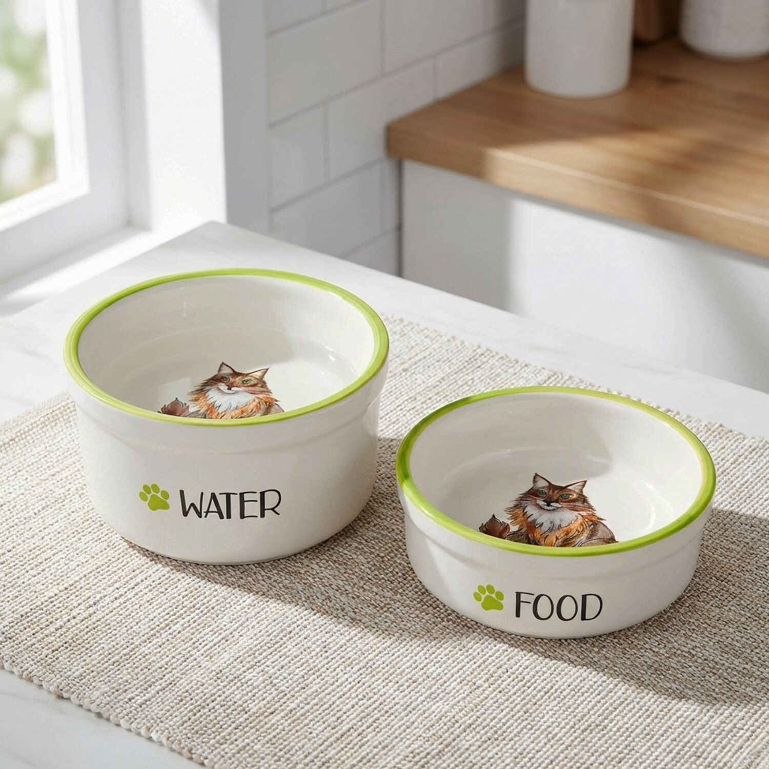 Set ciotoline Maine Coon