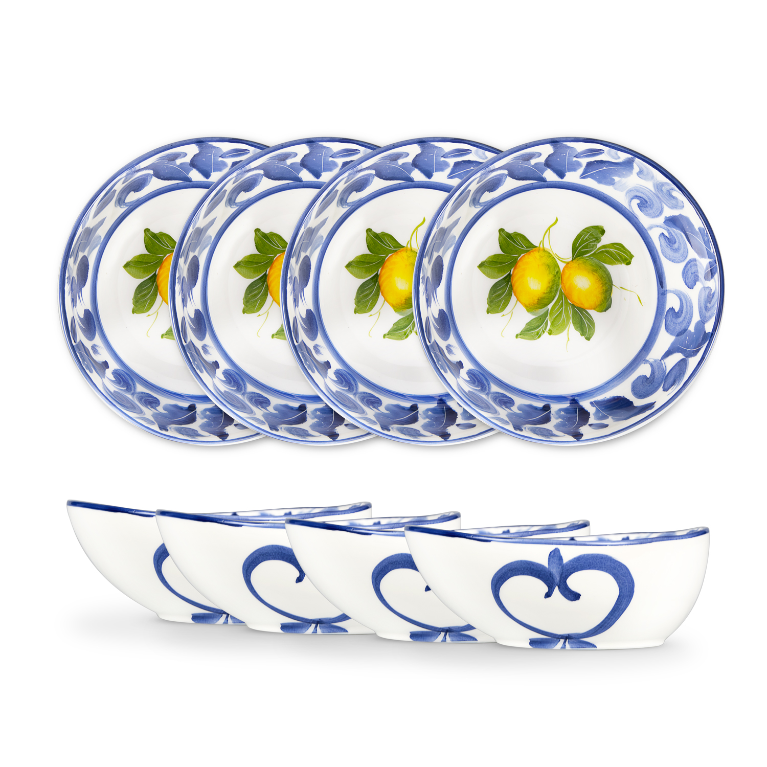 Set macedonia Damascato blu
