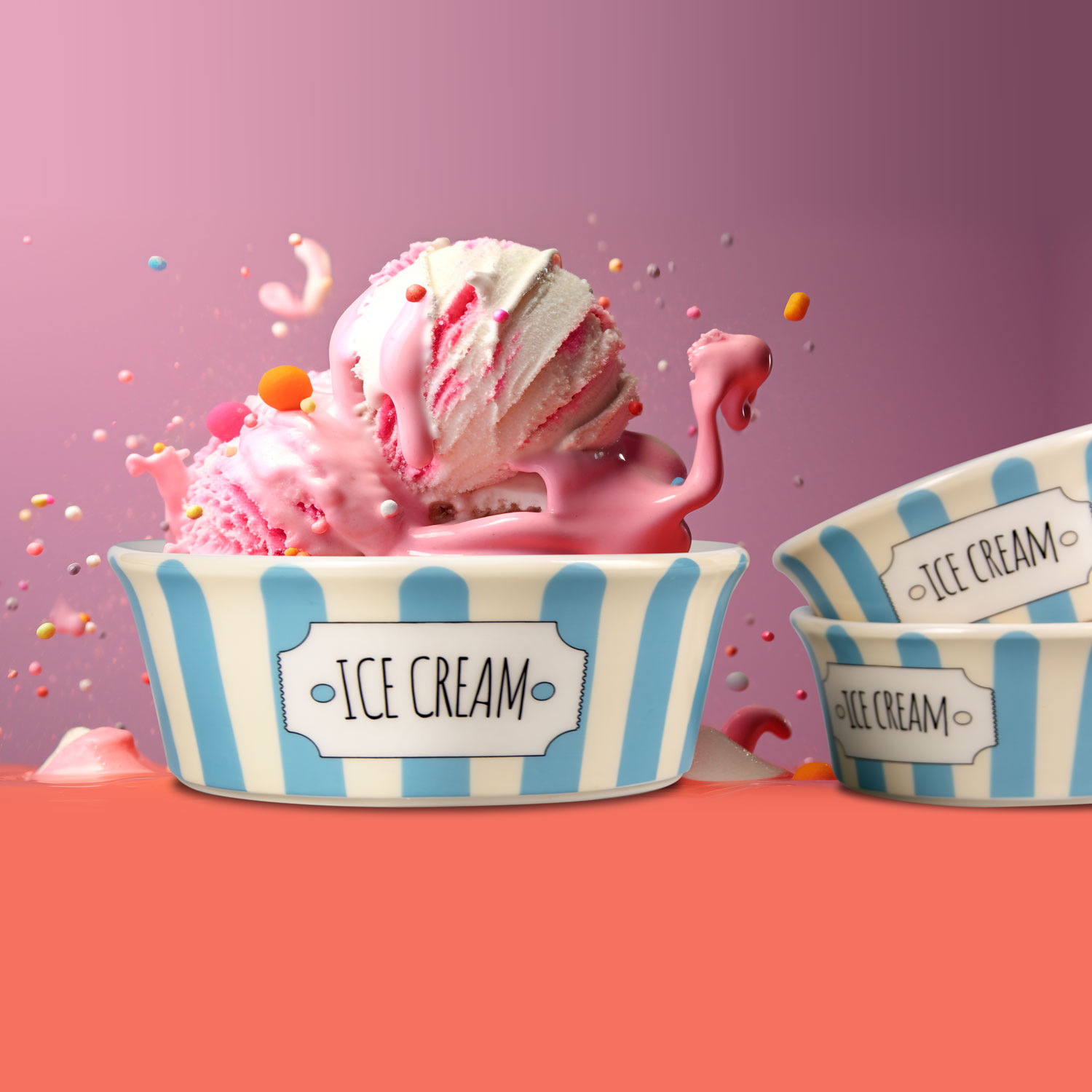 Ciotola in ceramica per gelato da 18