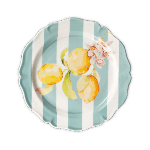 Piatto piano Citrus azzurro