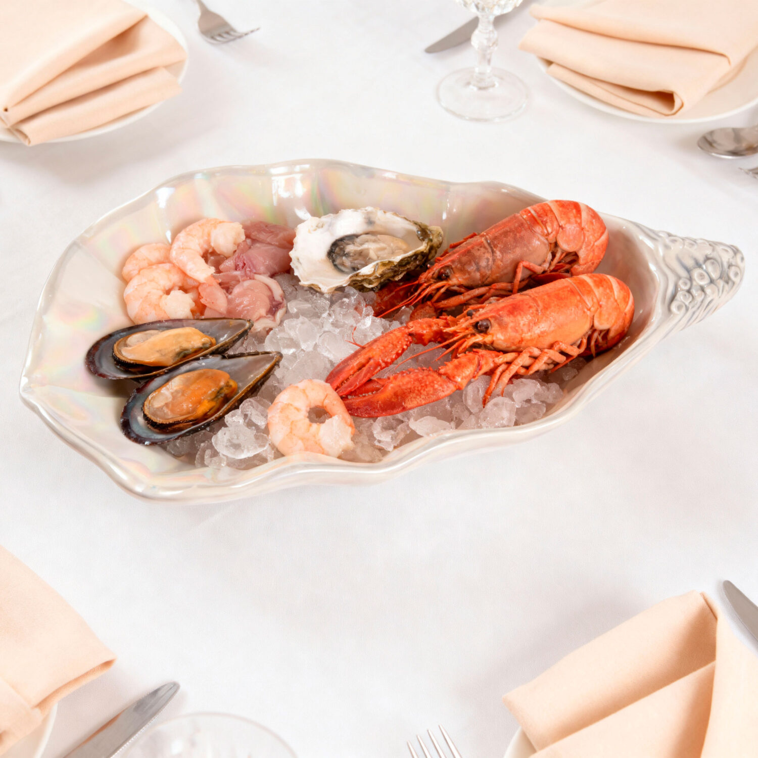 Vassoio ostrica media madreperla