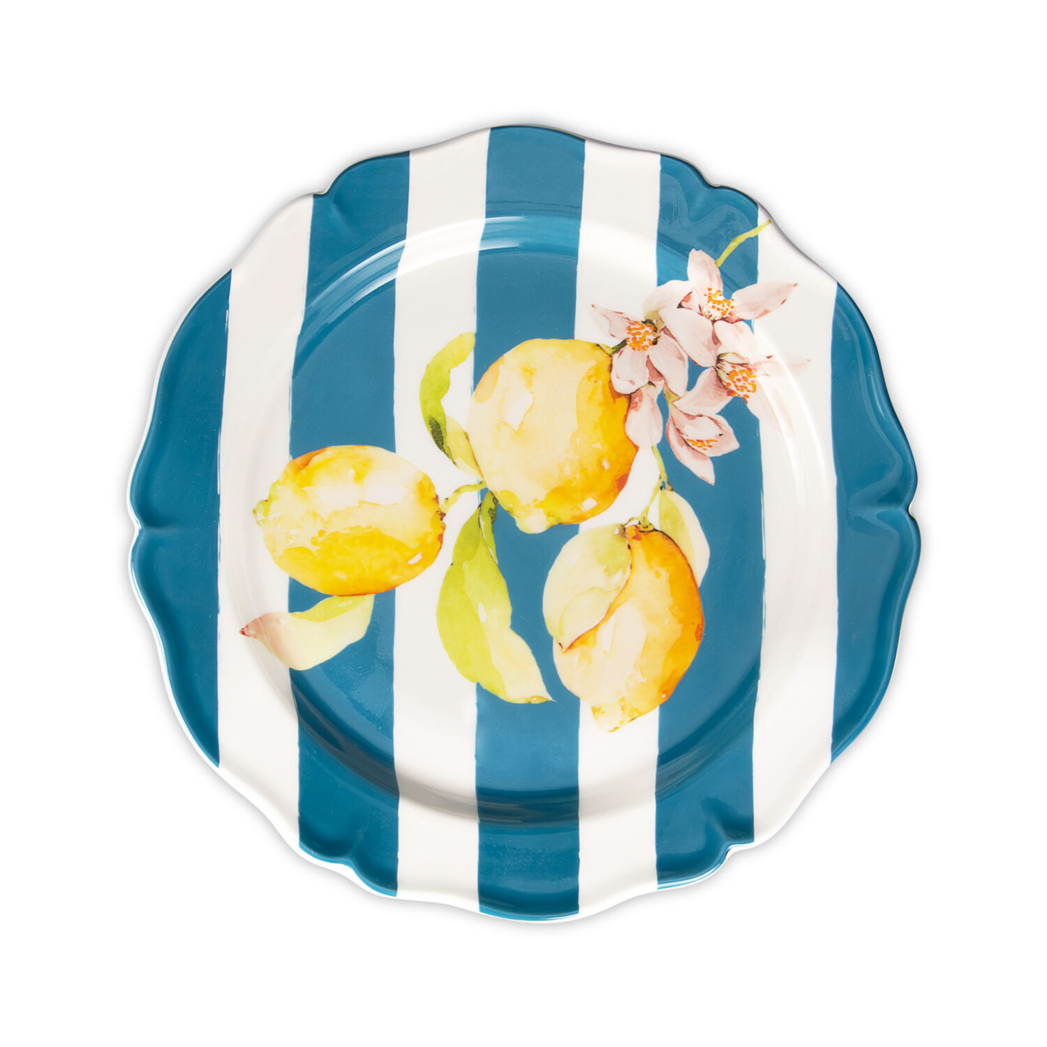 Piatto piano Citrus blu