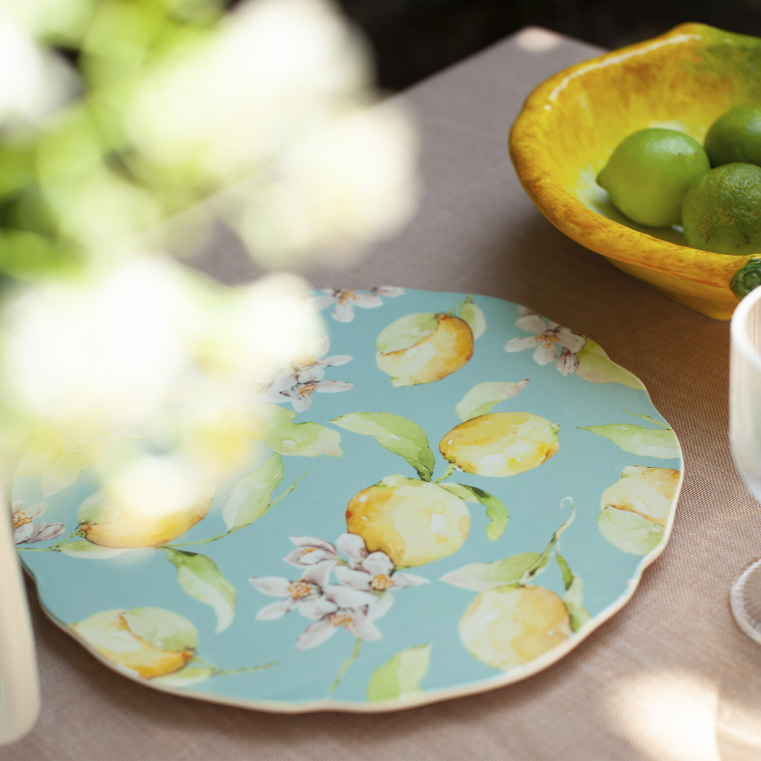 Sottopiatto Citrus azzurro