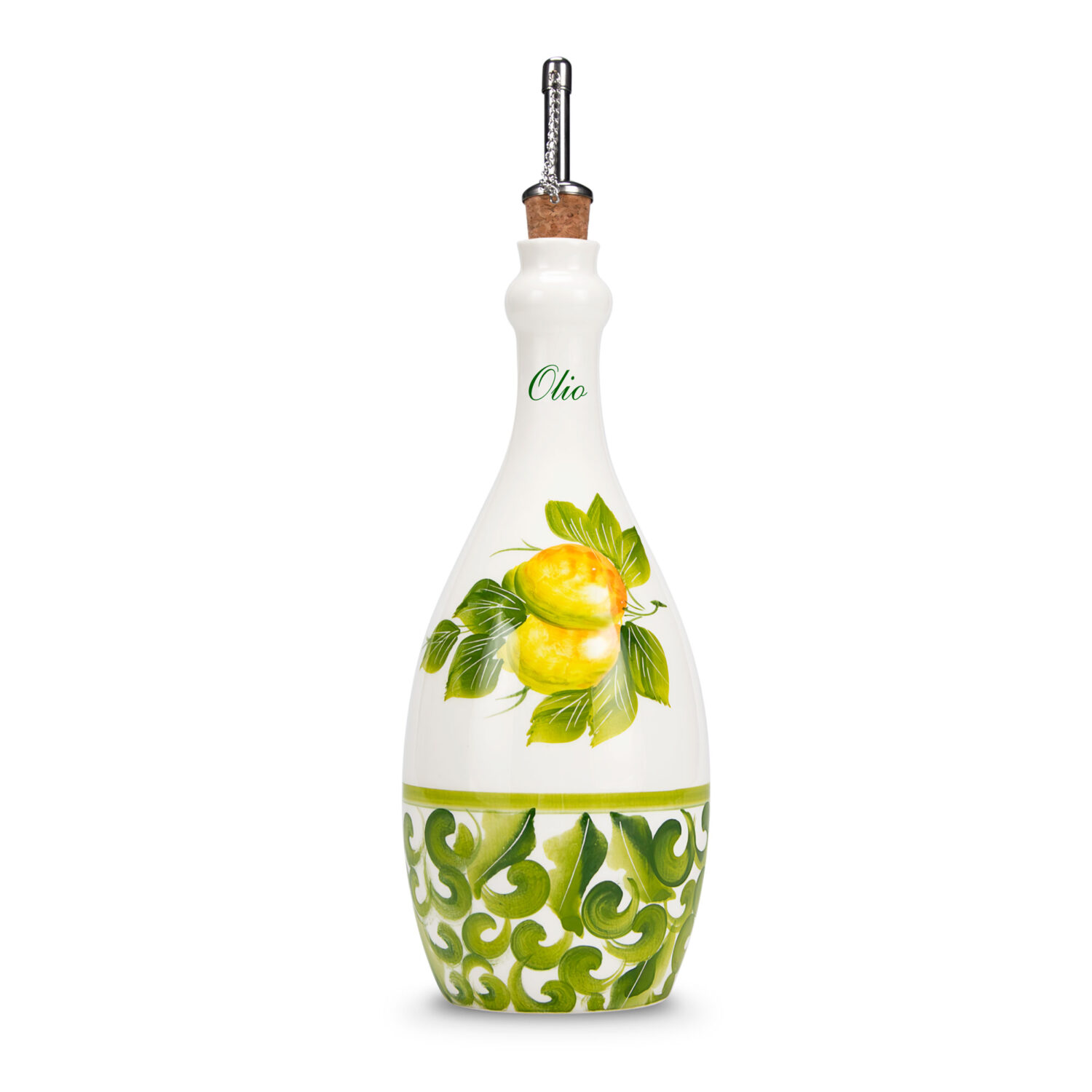 Bottiglia olio damascato verde 750 ml
