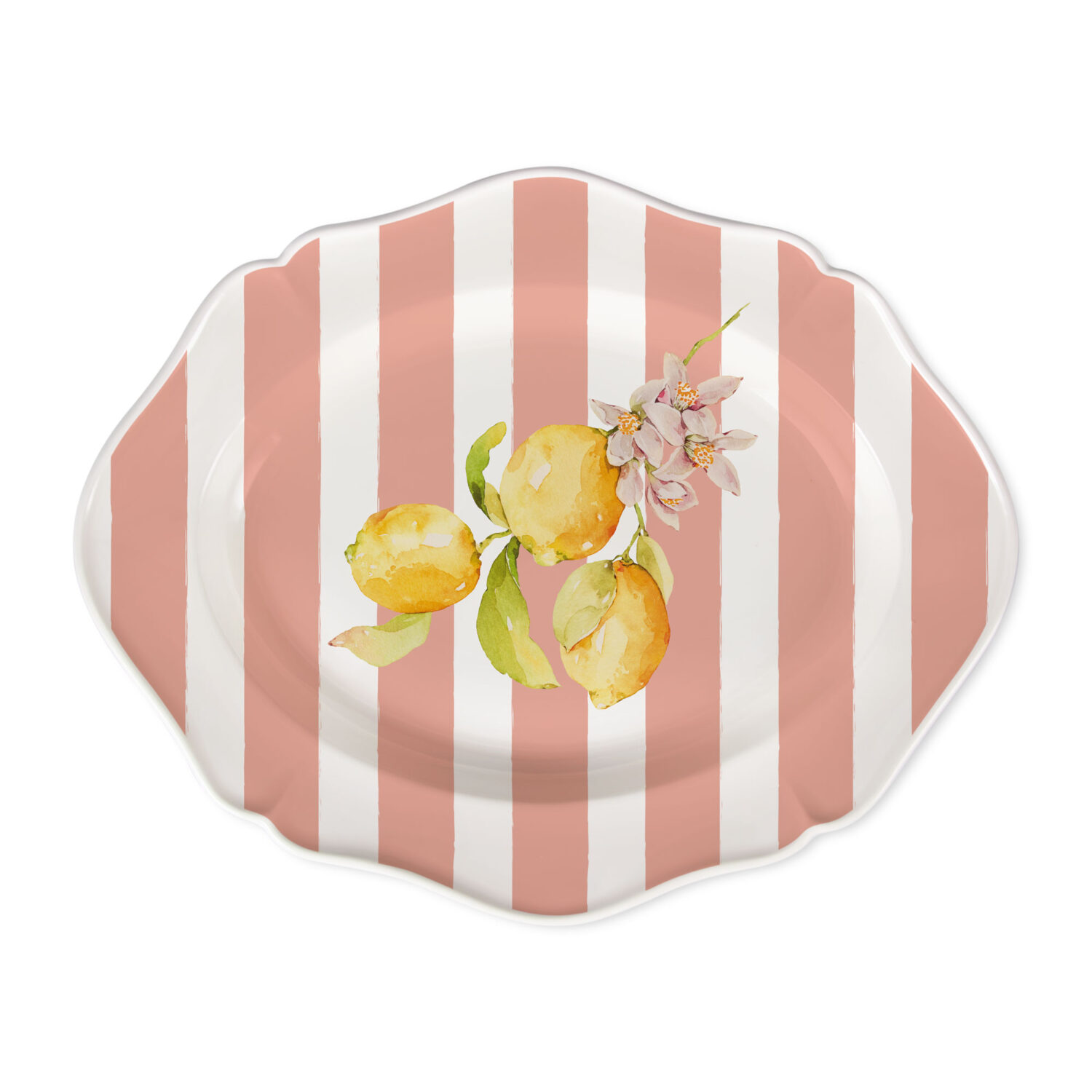 Vassoio da portata Citrus righe rosa