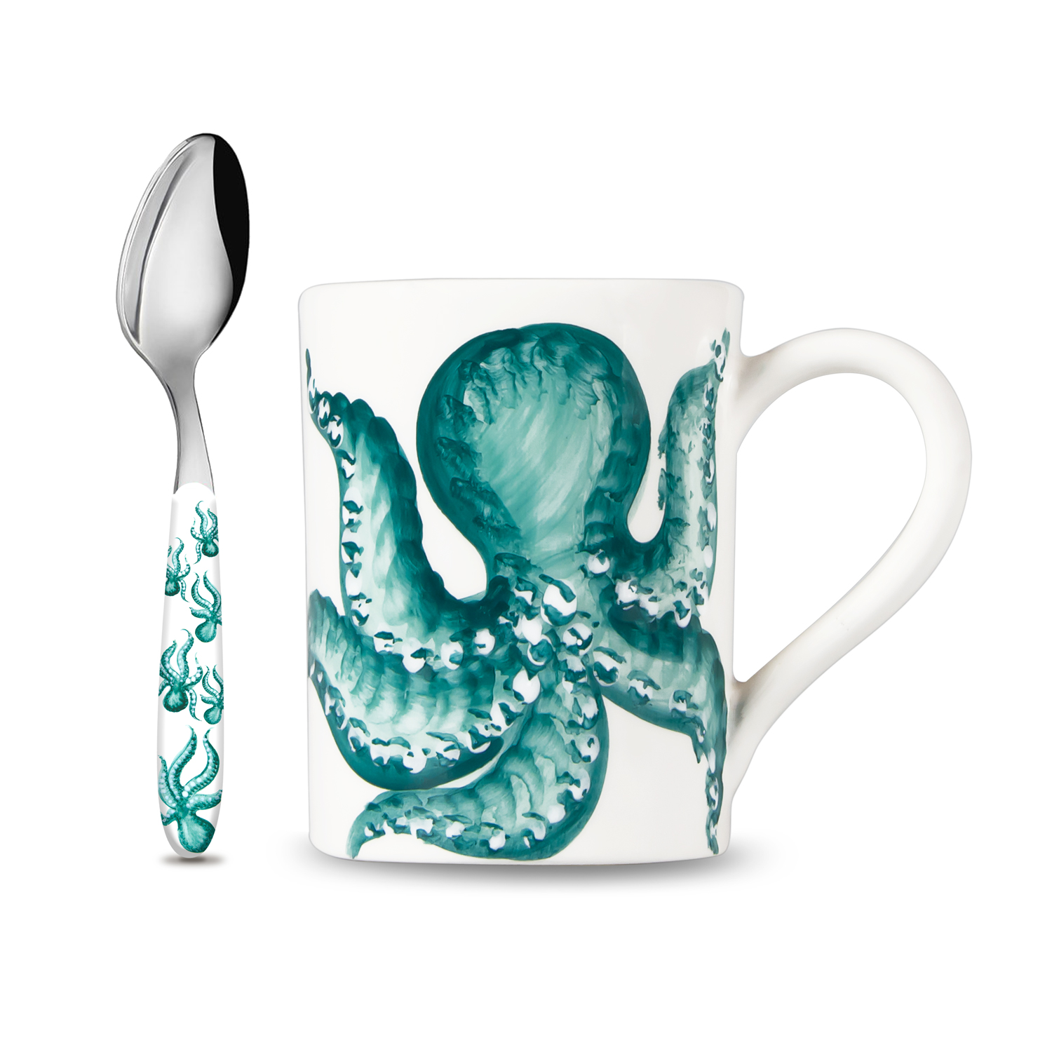Tazza e cucchiaino Polpo