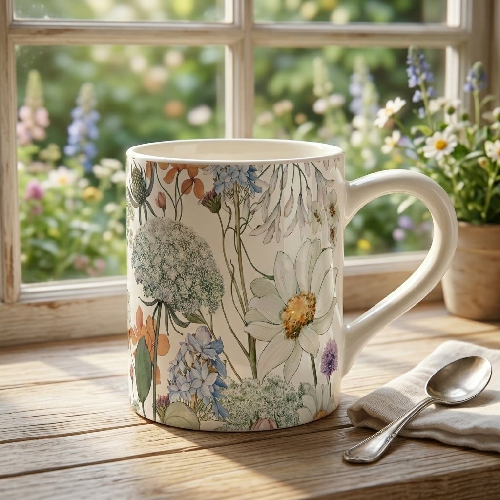Tazza in ceramica artigianale Wildflowers