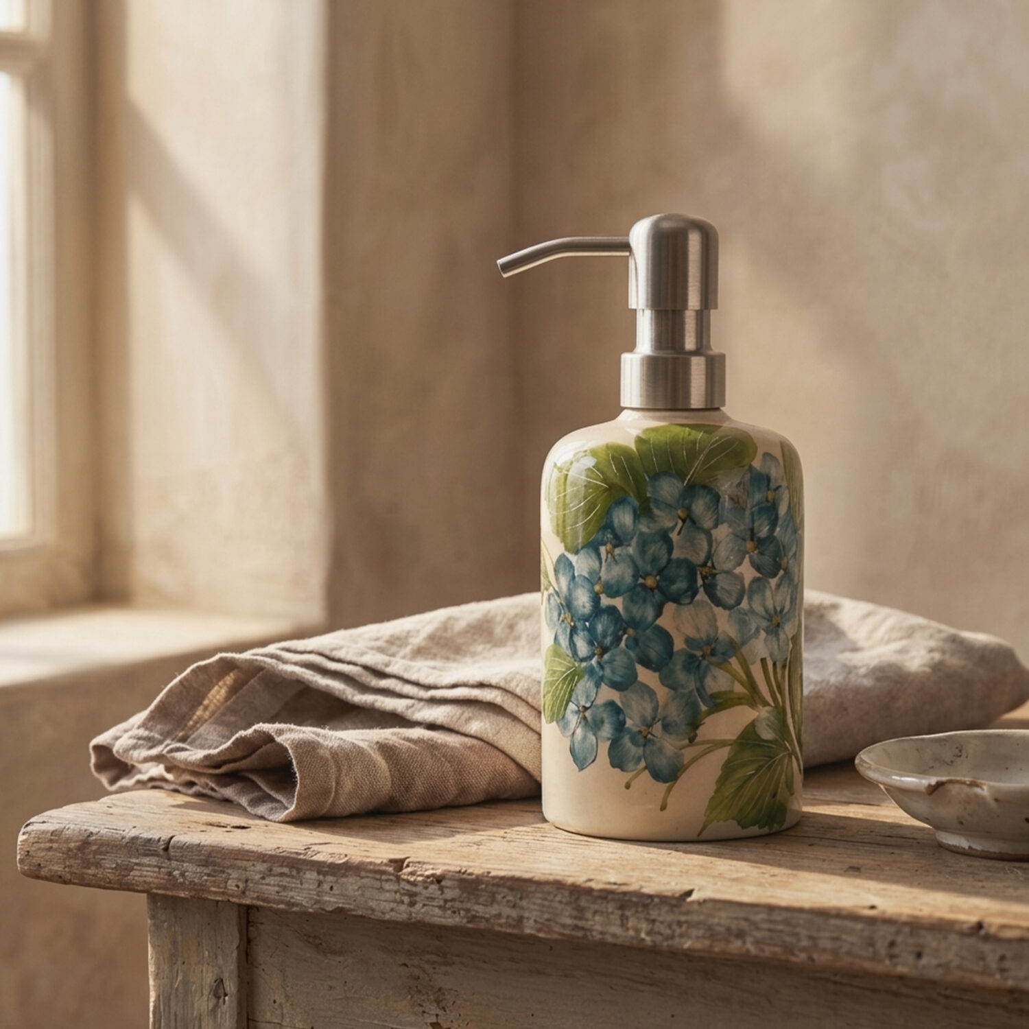 Dispenser per sapone Ortensie