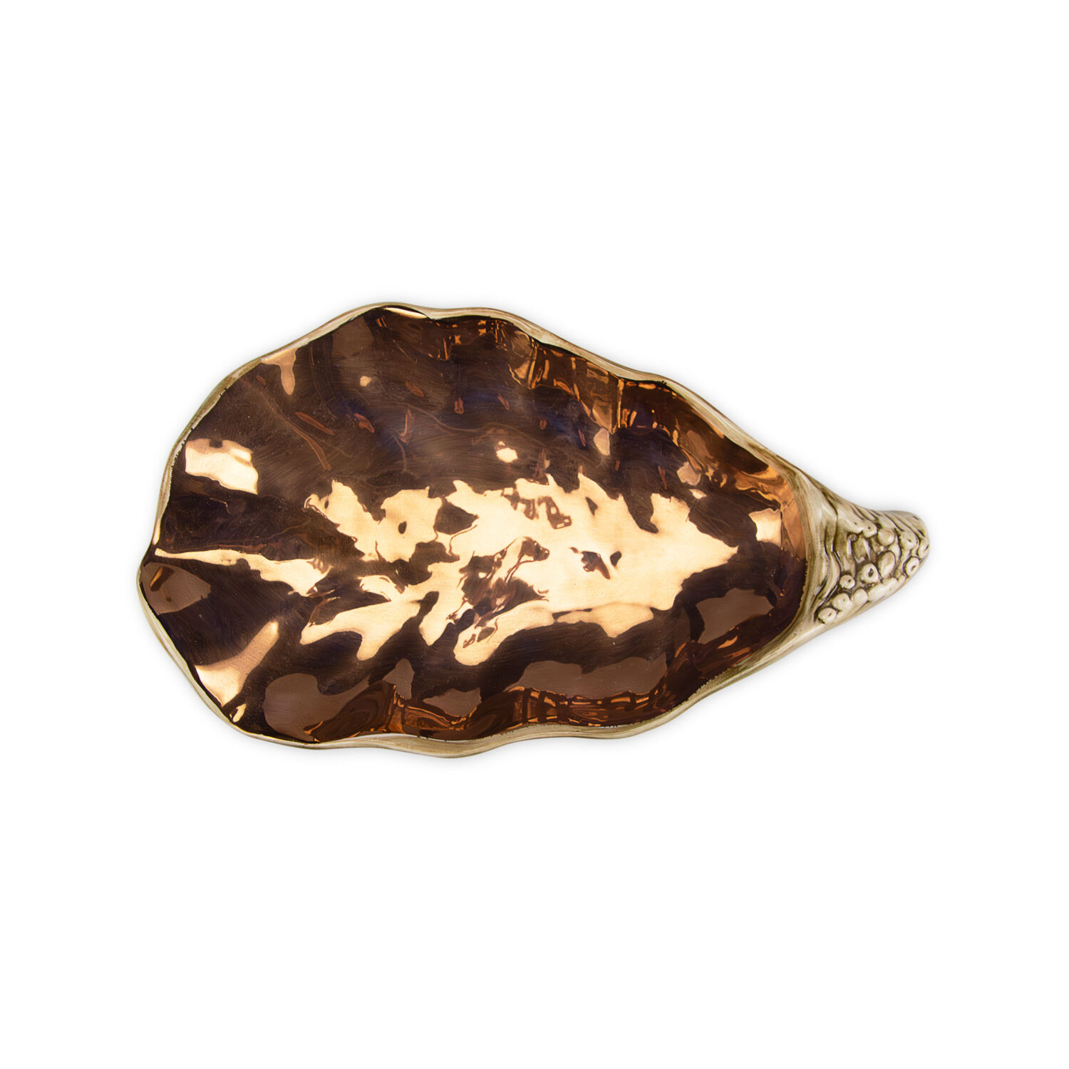 Vassoio ostrica media rame