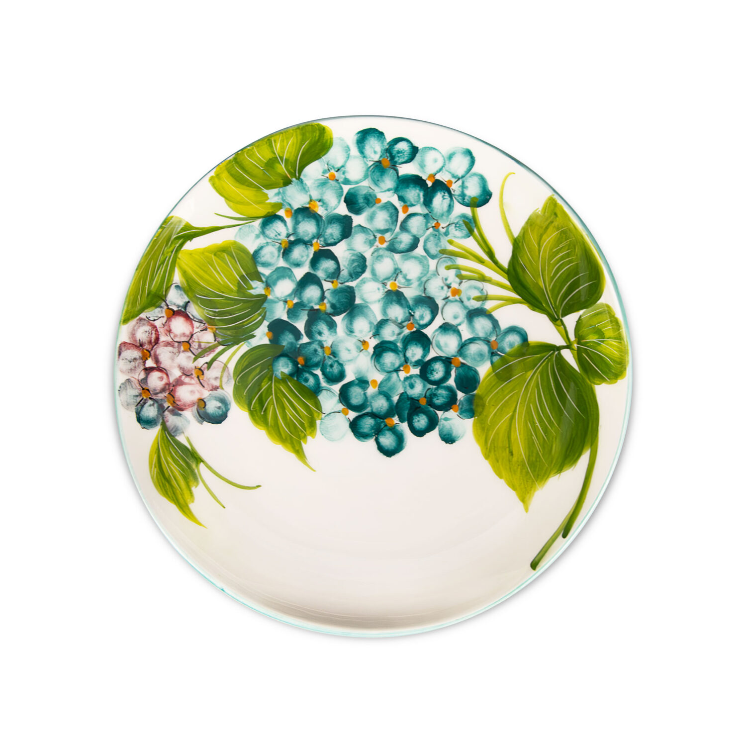 Dessert platte mit Hortensien