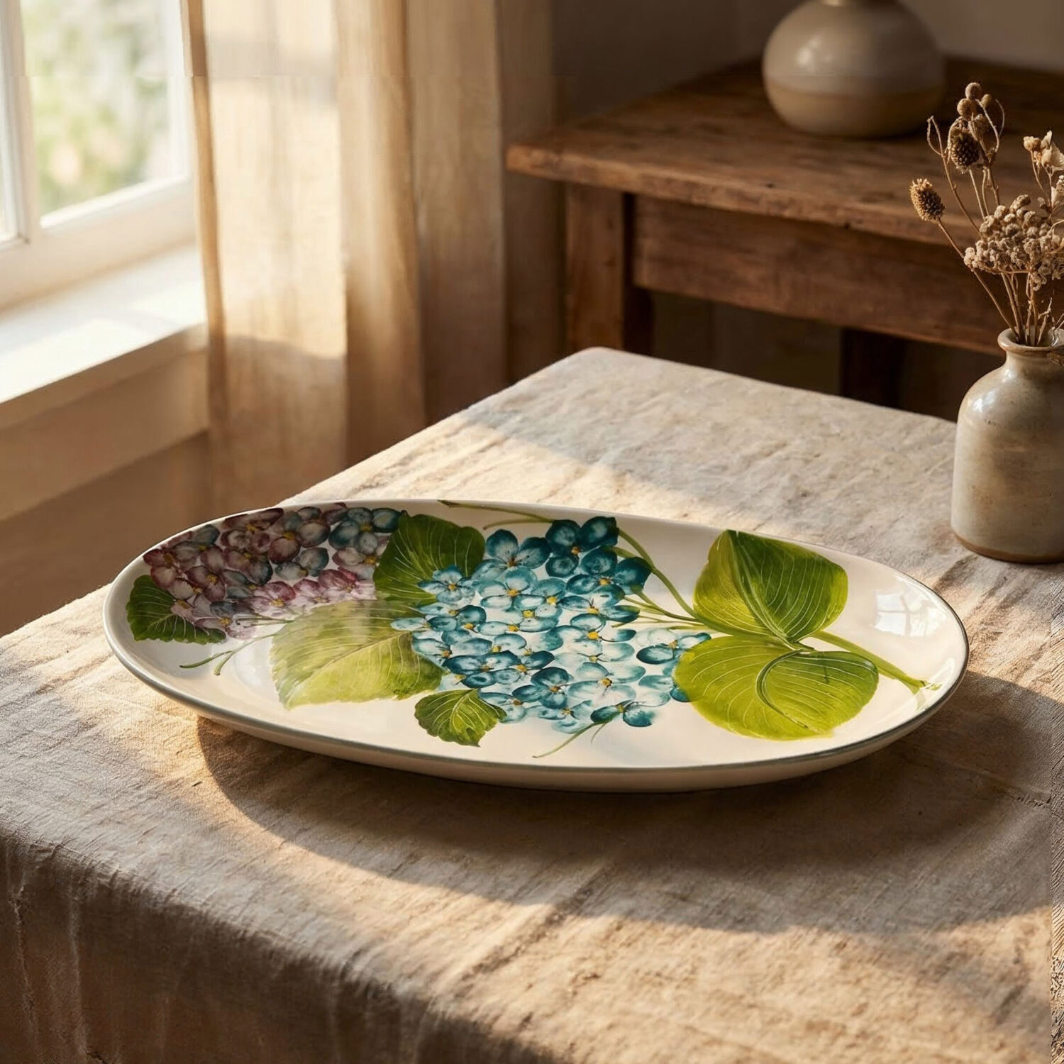 Piatto da portata Ortensie