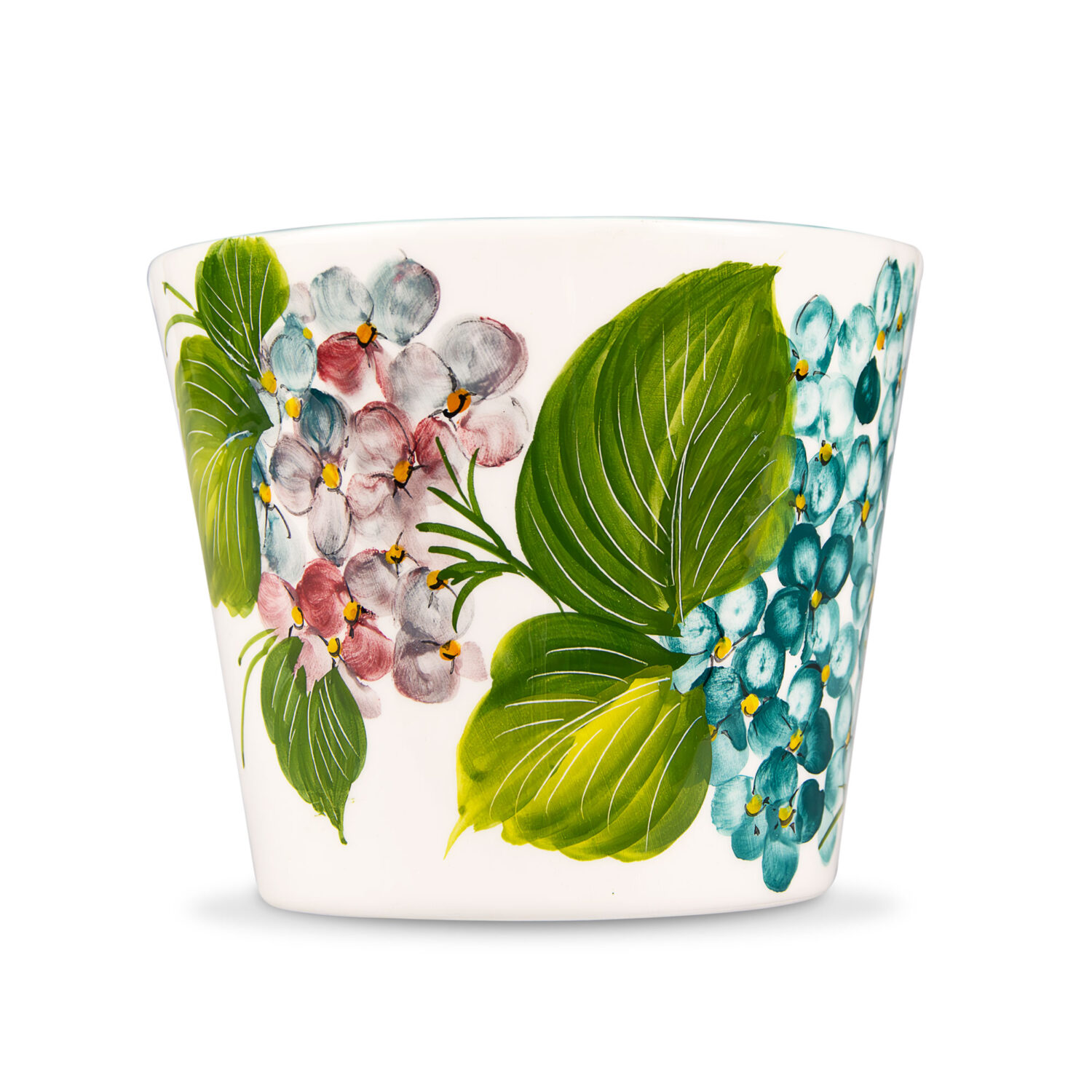 Vaso decorato Ortensie