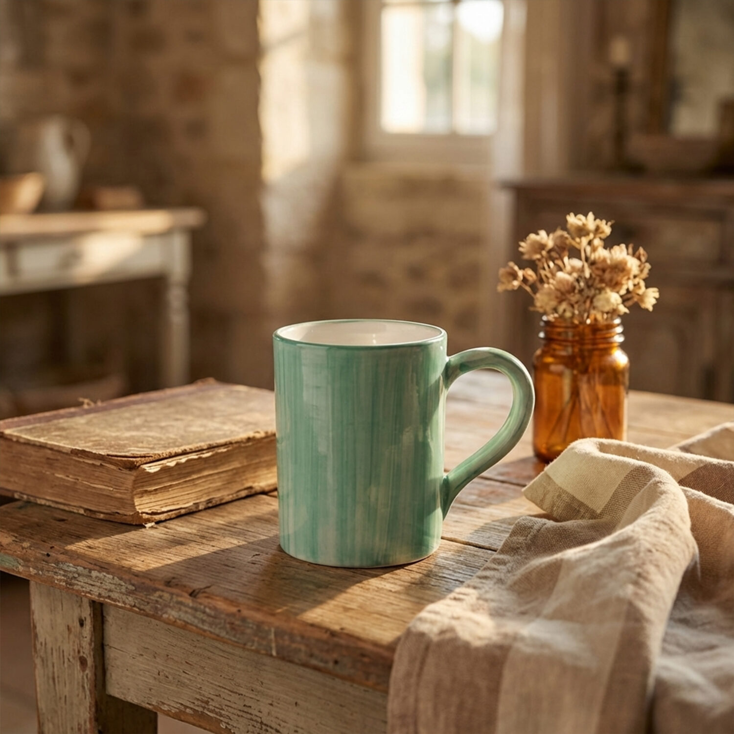 Tazza in ceramica decorata tiffany