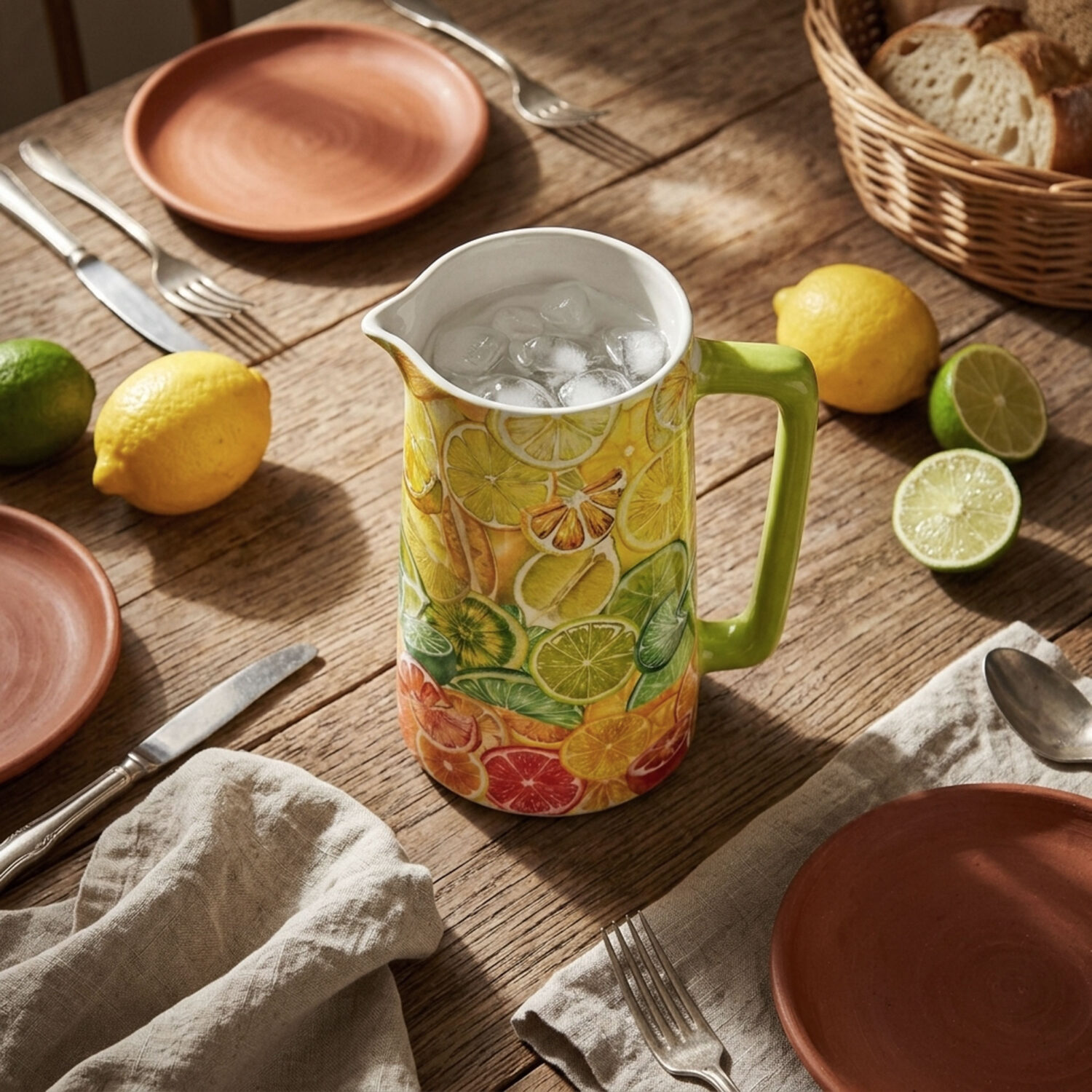 Lime and orange pitcher