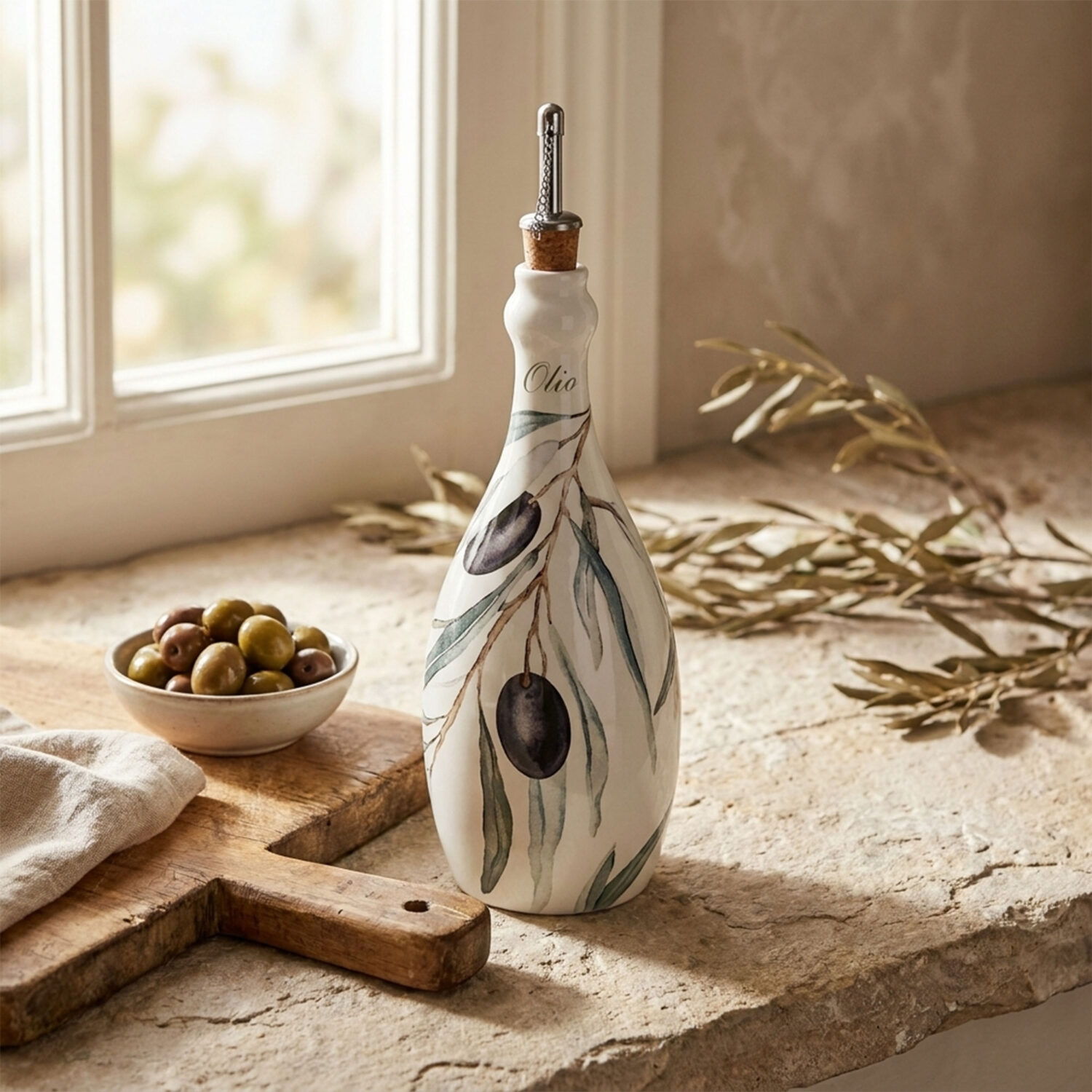 Olive oil ceramic jar Olyvia 750 ml
