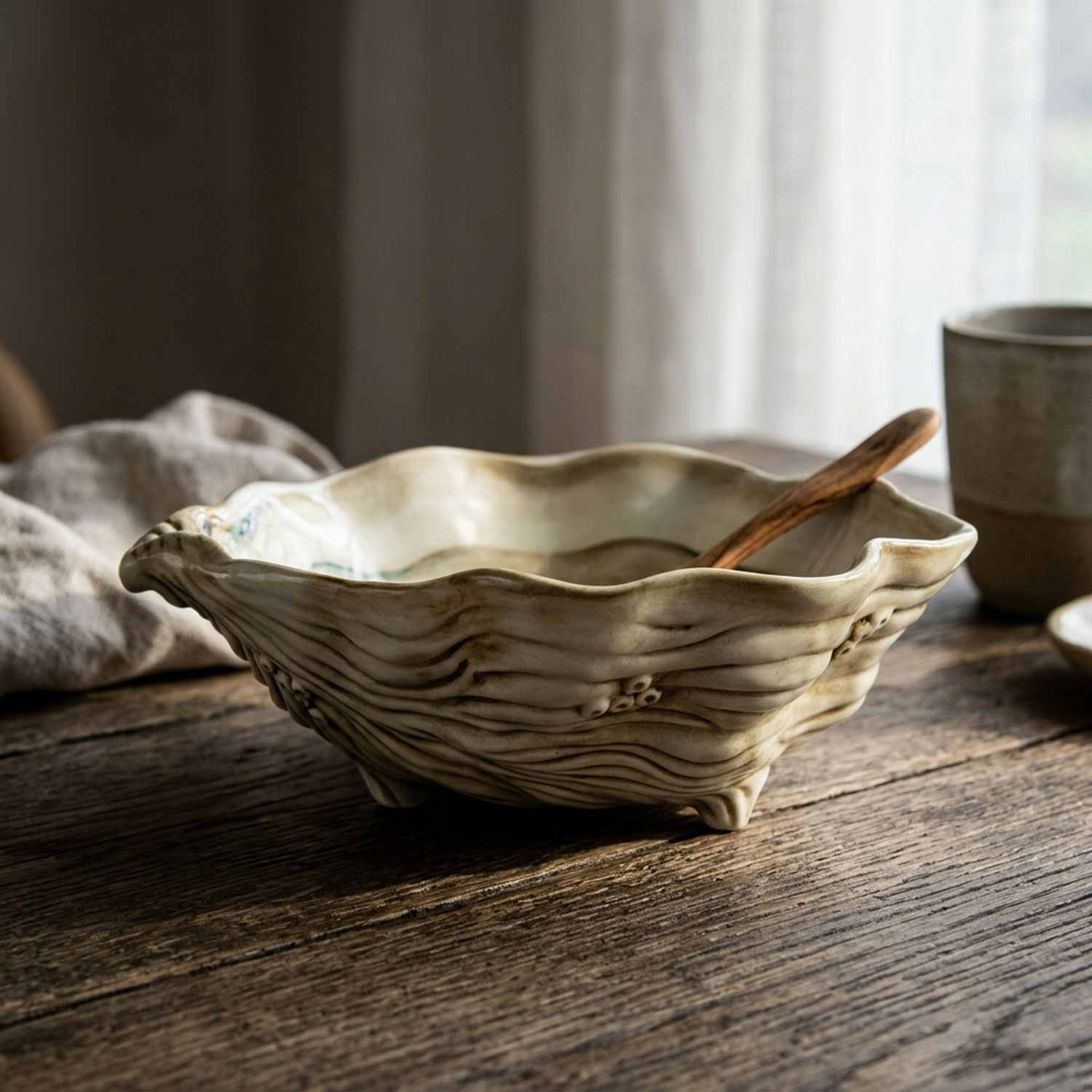 Oyster-Shaped Bowl