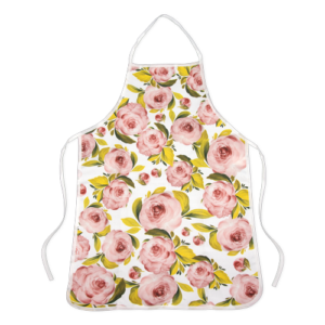 Roses-print apron