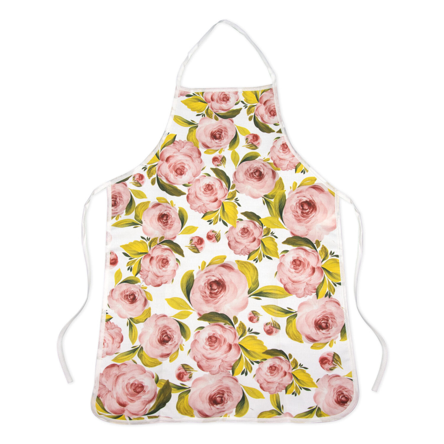 Roses-print apron