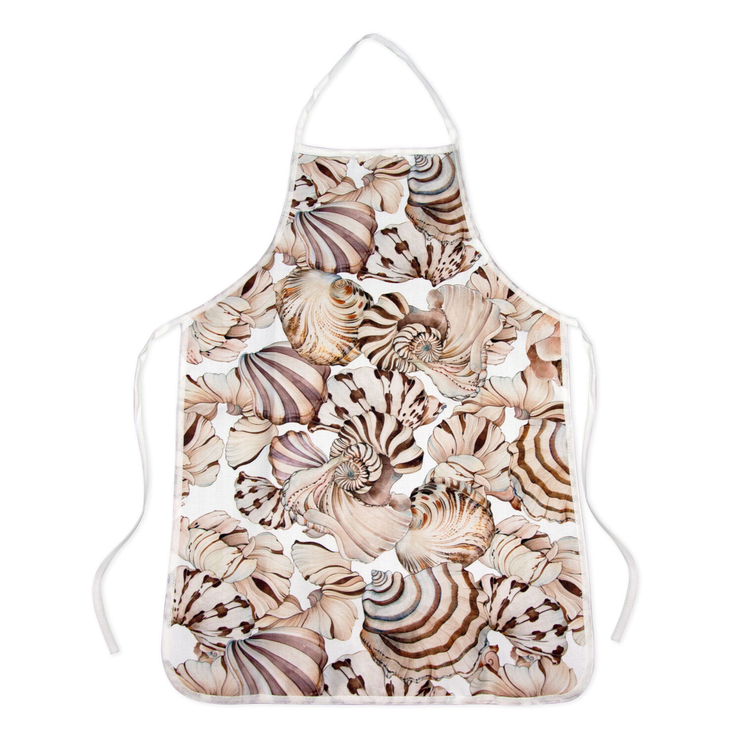 Seashells-print apron